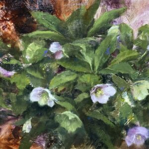 油絵 のおすすめ作品・人気作家 植物 油絵 花 静物画 クリスマスローズ インテリア絵画 アート