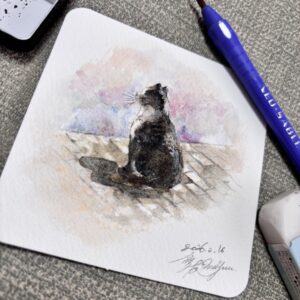 水彩画 のおすすめ作品・人気作家 猫 猫 インテリア絵画 アート