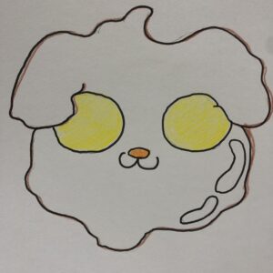 手描きイラスト のおすすめ作品・人気作家 目玉焼き 卵 パンダ 目玉焼きパンダ インテリア絵画 アート