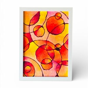 アクリル画 のおすすめ作品・人気作家 抽象画　オレンジ　イエロー　インテリアアート Inner Echoes I インテリア絵画 アート