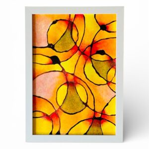 アクリル画 のおすすめ作品・人気作家 抽象画　オレンジ　イエロー　インテリアアート Inner Echoes II インテリア絵画 アート