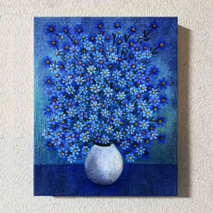 複製画 アートパネル のおすすめ作品・人気作家 花ブルー青 Blue flower garden インテリア絵画 アート