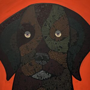 絵画 のおすすめ作品・人気作家 イラスト 動物 犬 オレンジ DOG インテリア絵画 アート