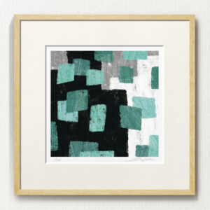 版画 のおすすめ作品・人気作家 抽象 抽象画 白 緑 黒 fineart modernart Nature インテリアアート ファインアート モダンアート 額付き 額装品 by-product（A-102・45角） インテリア絵画 アート