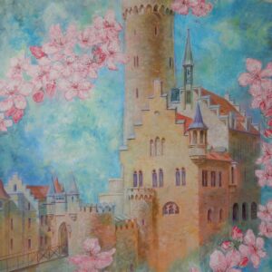 油絵 のおすすめ作品・人気作家 花 ドイツ ベージュ 城 妖精の城 インテリア絵画 アート