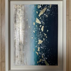 日本画 のおすすめ作品・人気作家 白 緑 川 日本画 金色 銀箔 銀色 渓流 インテリア絵画 アート