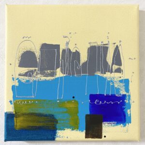 アクリル画 のおすすめ作品・人気作家 抽象画 アクリル画 イエロー 今日の絵 心象 心象風景 日々の心象シリーズ 風景画 わたる インテリア絵画 アート