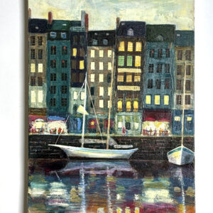 油絵 のおすすめ作品・人気作家 風景画 夕暮れのオンフルール インテリア絵画 アート