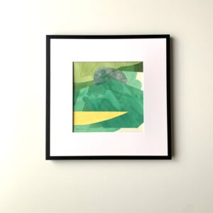 絵画 のおすすめ作品・人気作家 抽象　水彩　コラージュ　額入り　 山並み インテリア絵画 アート