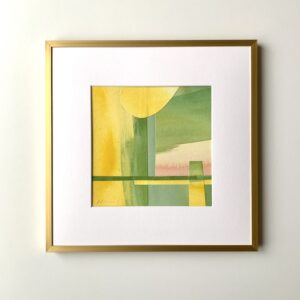 絵画 のおすすめ作品・人気作家 コラージュ 抽象画 緑 黄色 景色 降りそそぐ光 インテリア絵画 アート