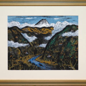 絵画 のおすすめ作品・人気作家 富士山　山　風景画 「富　士」(NO.2606) / 6号F / ケント紙にアクリル絵の具不透明 / 額付き(ガラスでなくアクリル板付き) ー 額は取り寄せになりますので1週間ほどお待ち願います / 安本太ん 芸大卒 / 画像をクリックすると拡大画像になります インテリア絵画 アート