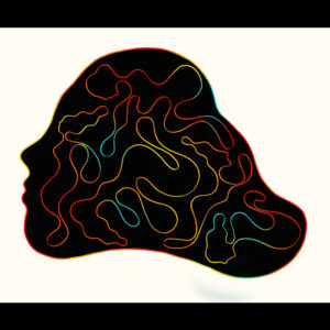 デジタルイラスト のおすすめ作品・人気作家 女性 Coloful graphical head オンナ ジークレー 女性 顔 What’s in your head #2 インテリア絵画 アート