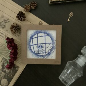 手描きイラスト のおすすめ作品・人気作家 海 イワシ ダークアート ペン画 ボールペン画 不気味 海の子 青 海の子シリーズ:イワシ インテリア絵画 アート