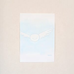 手描きイラスト のおすすめ作品・人気作家 さわやか 天使 水色 てんし No.8 インテリア絵画 アート