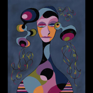 デジタルイラスト のおすすめ作品・人気作家 デジタル 女性 抽象画 contemporary feeling graphical カラフル キュビズム グラフィカル ジークレー ポートレイト 抽象 portrait_23 #04 インテリア絵画 アート