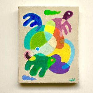 アクリル画 のおすすめ作品・人気作家 抽象画 かわいい アクリル絵画 カラフル 不思議 小さい絵 Untitled インテリア絵画 アート