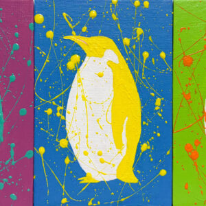 アクリル画 のおすすめ作品・人気作家 動物ペンギンカラフルポップアート ペンギン インテリア絵画 アート
