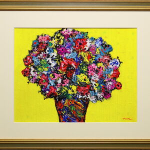 絵画 のおすすめ作品・人気作家 花 静物画flowers 「Flowers」(NO.2607) / 6号F / ケント紙にアクリル絵の具不透明 / 額付き(ガラスでなくアクリル板付き) ー 額は取り寄せになりますので1週間ほどお待ち願います / 安本太ん 芸大卒 / 画像をクリックすると拡大画像になります インテリア絵画 アート