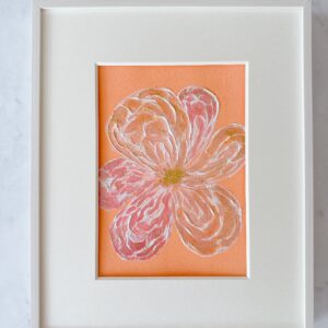 アクリル画 のおすすめ作品・人気作家 ピンク 花 インテリア オレンジ ヒーリング モダン リビング 春 桜 Glow Within – 6 インテリア絵画 アート