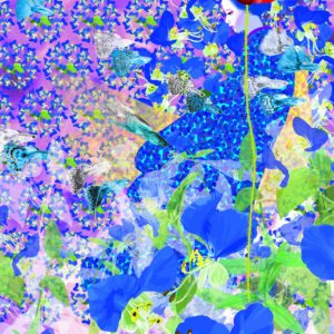 デジタルイラスト のおすすめ作品・人気作家 露草 女性 和 夏 ブルー japanese dayflower3 インテリア絵画 アート