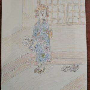 手描きイラスト のおすすめ作品・人気作家 女の子浴衣イラスト ゆかたっ子 インテリア絵画 アート