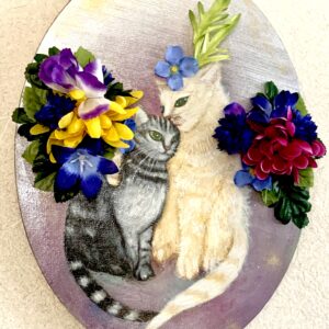 油絵 のおすすめ作品・人気作家 油絵 猫 花 油画 虹花翼 インテリア絵画 アート