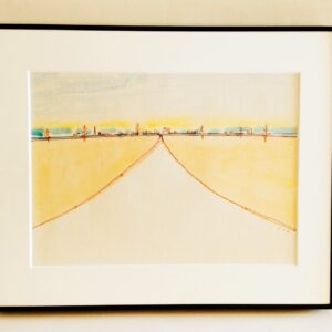 水彩画 のおすすめ作品・人気作家 イラスト 原画 水彩 水彩絵の具 風景 風景画 隣町へ続く道 インテリア絵画 アート