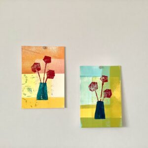版画 のおすすめ作品・人気作家 花 カラフル 【O様専用】ポストカードサイズ版画2枚 インテリア絵画 アート