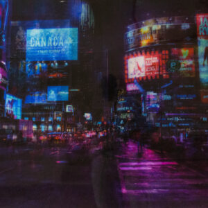 絵画 のおすすめ作品・人気作家 Canada mixedmedia Toronto カナダ トロント 街 TORONTO,YUONGE-DUNDAS SQ インテリア絵画 アート