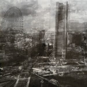 絵画 のおすすめ作品・人気作家 モノクロ mixedmedia Yokohama 横浜 街 Yokohama インテリア絵画 アート