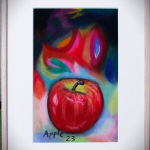 パステル画 のおすすめ作品・人気作家 りんご　パステル　カラフル Apple23 インテリア絵画 アート