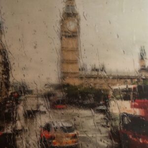絵画 のおすすめ作品・人気作家 London mixedmedia Rain雨 UK イギリス ロンドン The Rain, London インテリア絵画 アート