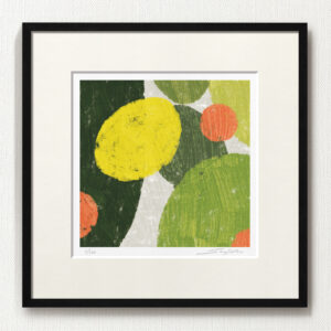 版画 のおすすめ作品・人気作家 抽象 抽象画 緑 黄色 fineart modernart Nature インテリアアート ファインアート モダンアート 額付き 額装品 by-product（A-106・45角） インテリア絵画 アート