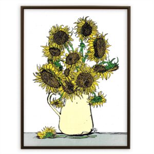 イラスト のおすすめ作品・人気作家 イラスト 花  可愛い インテリア カラフル Yellow Mass No.286 インテリア絵画 アート