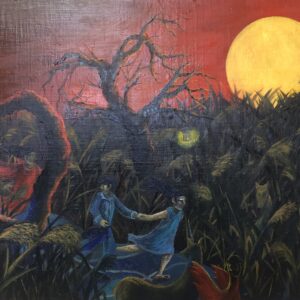 Uncategorized 夕焼人 夕闇を往く（ゆく） インテリア絵画 アート