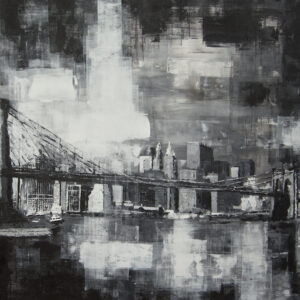 絵画 のおすすめ作品・人気作家 モノクロ NewYork NY にゅーヨーク アメリカ ブルックリン ブルックリンブリッジ New York, city scape composition #8 インテリア絵画 アート