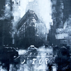 絵画 のおすすめ作品・人気作家 モノクロ NewYork NY アメリカ ニューヨーク マンハッタン New York city scape composition #7 インテリア絵画 アート