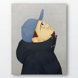 絵画 のおすすめ作品・人気作家 人物 アクリル画 インテリア キャラクター グレー ポップアート 現代アート 青 Untitled インテリア絵画 アート