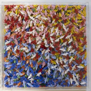 絵画 のおすすめ作品・人気作家 抽象画 ポップアート 千羽鶴 現代アート 鶴 UNTITLED No,18 (千 Sen) インテリア絵画 アート