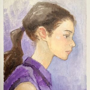 油絵 のおすすめ作品・人気作家 人物 油絵 横顔 インテリア絵画 アート