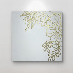 絵画 のおすすめ作品・人気作家 春　花　ゴールド　4月　spring 白い花 シロガネ/17° インテリア絵画 アート