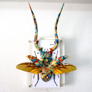 彫刻 レリーフ 立体アート のおすすめ作品・人気作家 立体 contemporary クワガタ コンテンポラリーアート ポップアート 彫刻 昆虫 ボタニカルなクワガタが羽を広げる インテリア絵画 アート