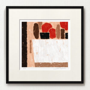 版画 のおすすめ作品・人気作家 抽象 抽象画 白 赤 fineart modernart Nature インテリアアート ファインアート モダンアート 額付き 額装品 by-product（A-107・45角） インテリア絵画 アート