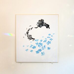 水彩画 のおすすめ作品・人気作家  春 nemophila 01 26 インテリア絵画 アート