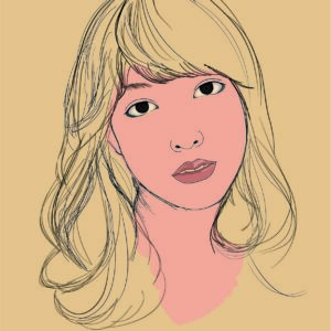 Uncategorized 素描ドローイング人物写実美女 美女のまなざしー06 インテリア絵画 アート