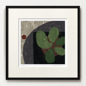 版画 のおすすめ作品・人気作家 抽象 抽象画 緑 黒 fineart modernart Nature インテリアアート グレー ファインアート モダンアート 額付き 額装品 by-product(A-109・45角) インテリア絵画 アート