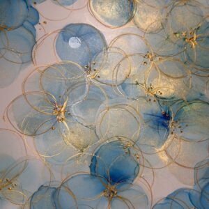 絵画 のおすすめ作品・人気作家 花 しあわせ アルコールインクアート 原画 浄化 開運画 浄碧の光(じょうへきのひかり) インテリア絵画 アート