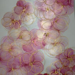 絵画 のおすすめ作品・人気作家 花 しあわせ アルコールインクアート 原画 開運画 幸咲う(さきわう) インテリア絵画 アート