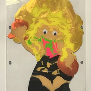 絵画 のおすすめ作品・人気作家 アクリル 人物 女性 かわいい けったい ギャル デカルコマニー ムニュティング画 現代アート ギャルのねぇちゃん インテリア絵画 アート