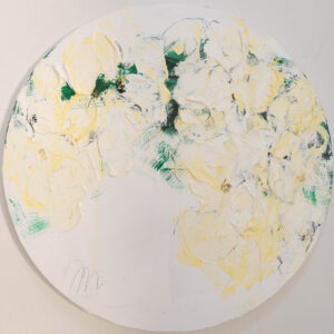 油絵 のおすすめ作品・人気作家 抽象画 花 floral flowers フラワー フローラル 丸 円形 抽象 黄 Flowers インテリア絵画 アート